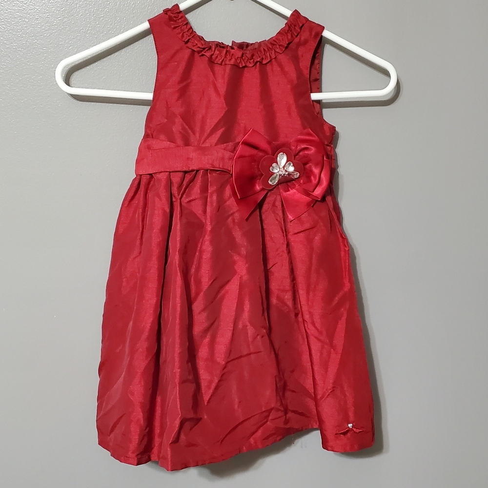 Lilybird Red Kids Formal Dress with Bow Girl's Size 3T